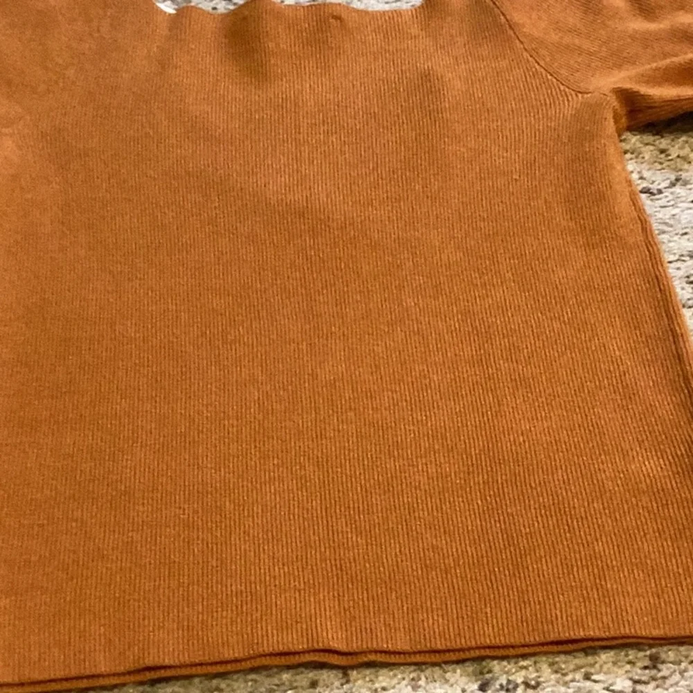 LOFT Warm Orange Knit Top - Picture 6 of 6